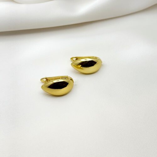 Серьги лепесток на английском замке