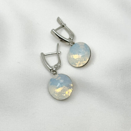 Серьги с кристаллами Сваровски Dome moonlight