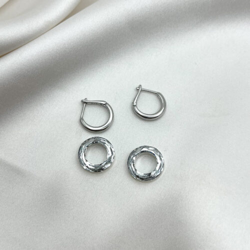 Элементы Сваровски Cosmic Ring 14 мм - серебристый с Конго