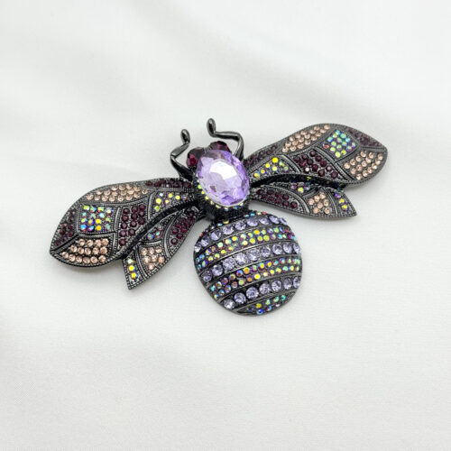 Брошь Мотылёк с цирконами